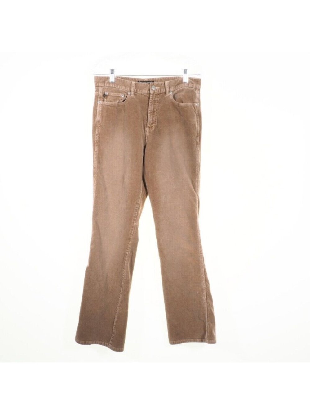Ralph Lauren Womens Corduroy Pants Size 10 Light Tan Stretch Boot Cut 32 x 32